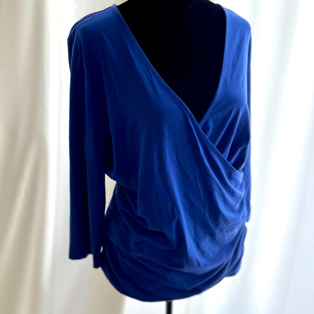 Michael Kors Blue Ruched Shirt